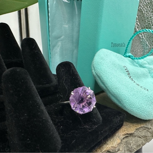 TIFFANY & CO Sparkler Amethyst Sz 7 with COA - Picture 6 of 11